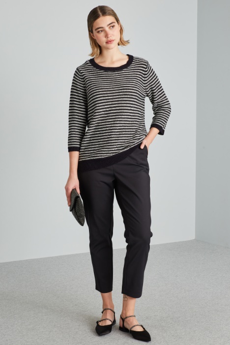 Maglia in cotone con paillettes - Fashion Market
