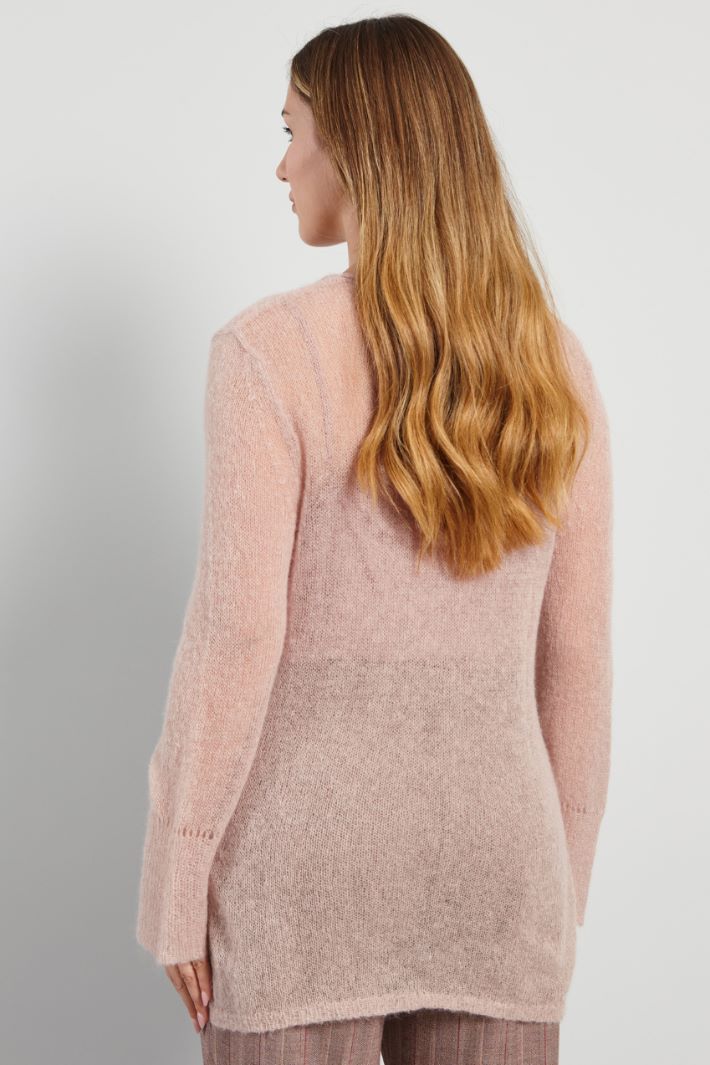 Maglia in mohair garzato - ROSA POLVERE - Fashion Market - 4