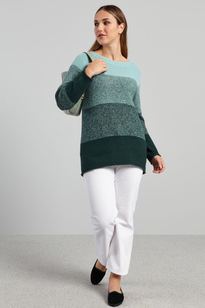 Maglia in tinto filo di lana - ACQUAMARINA VERDE - Fashion Market