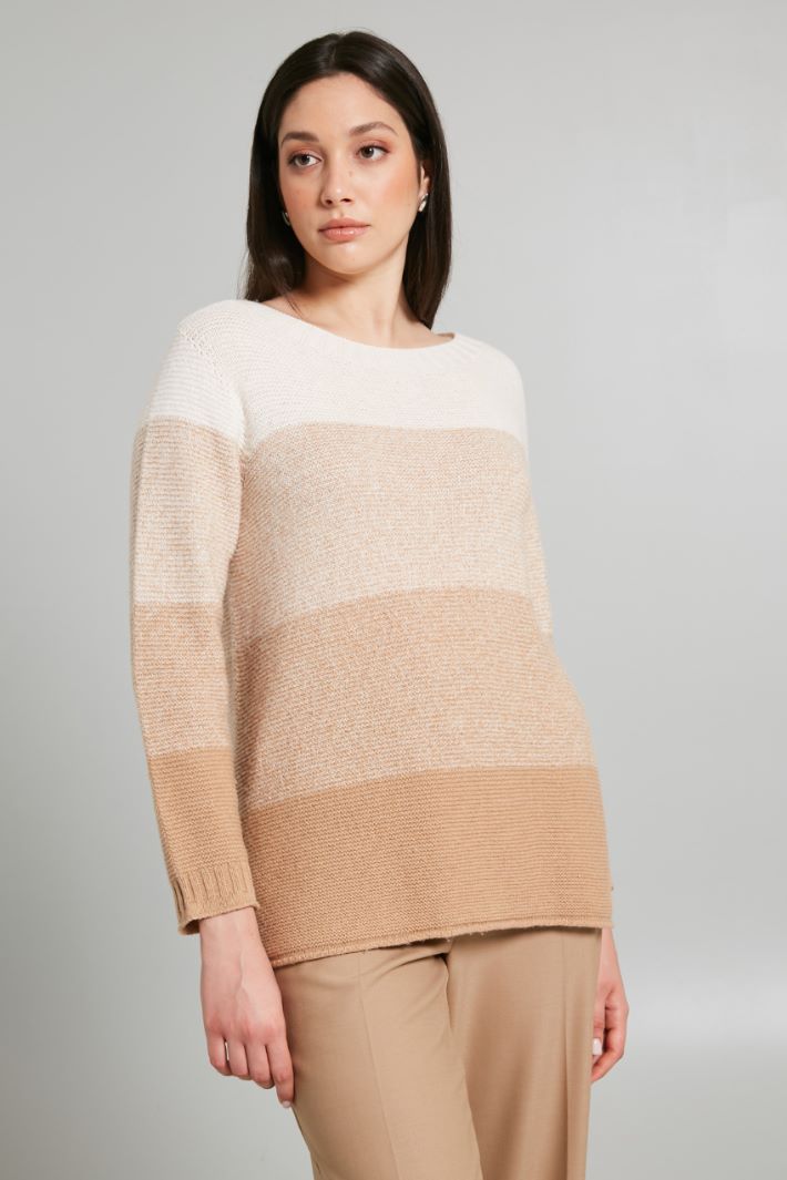 Maglia in tinto filo di lana - CAMMELLO LATTE - Fashion Market - 2