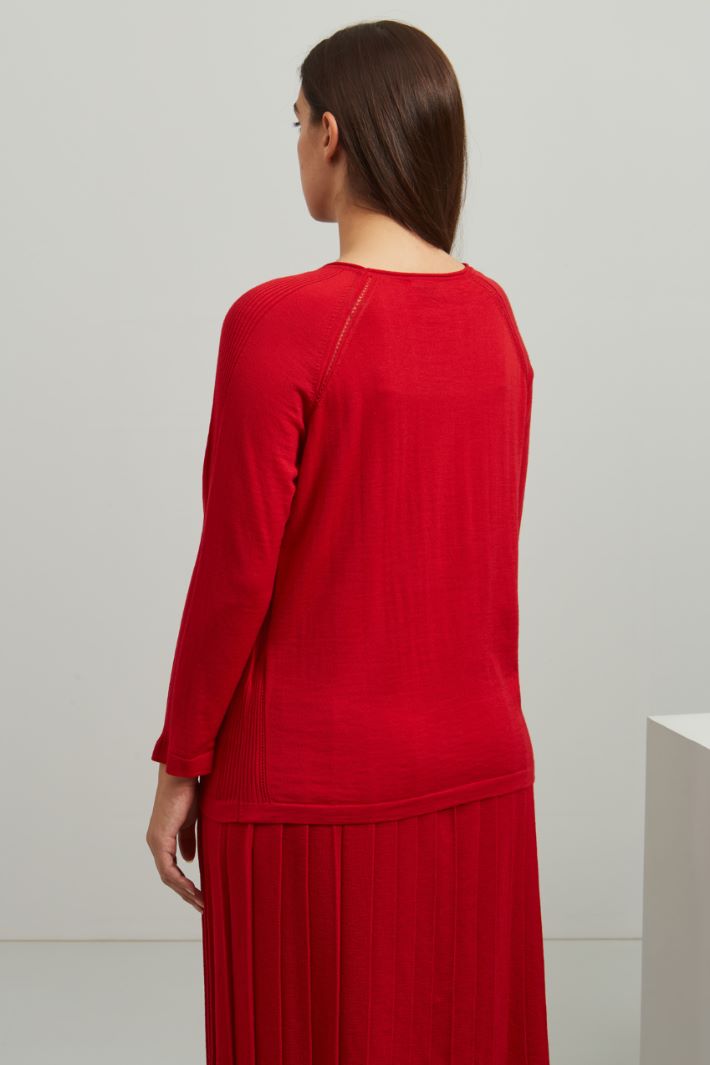 Maglia in lana  - ROSSO - Fashion Market - 4