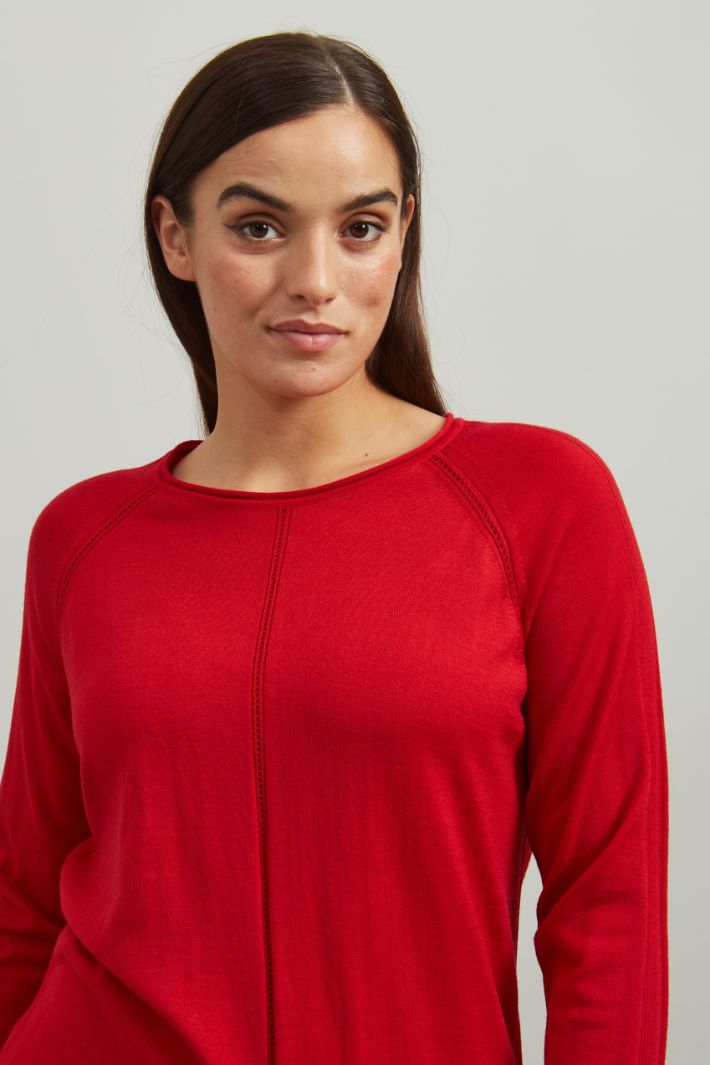 Maglia in lana  - ROSSO - Fashion Market - 3