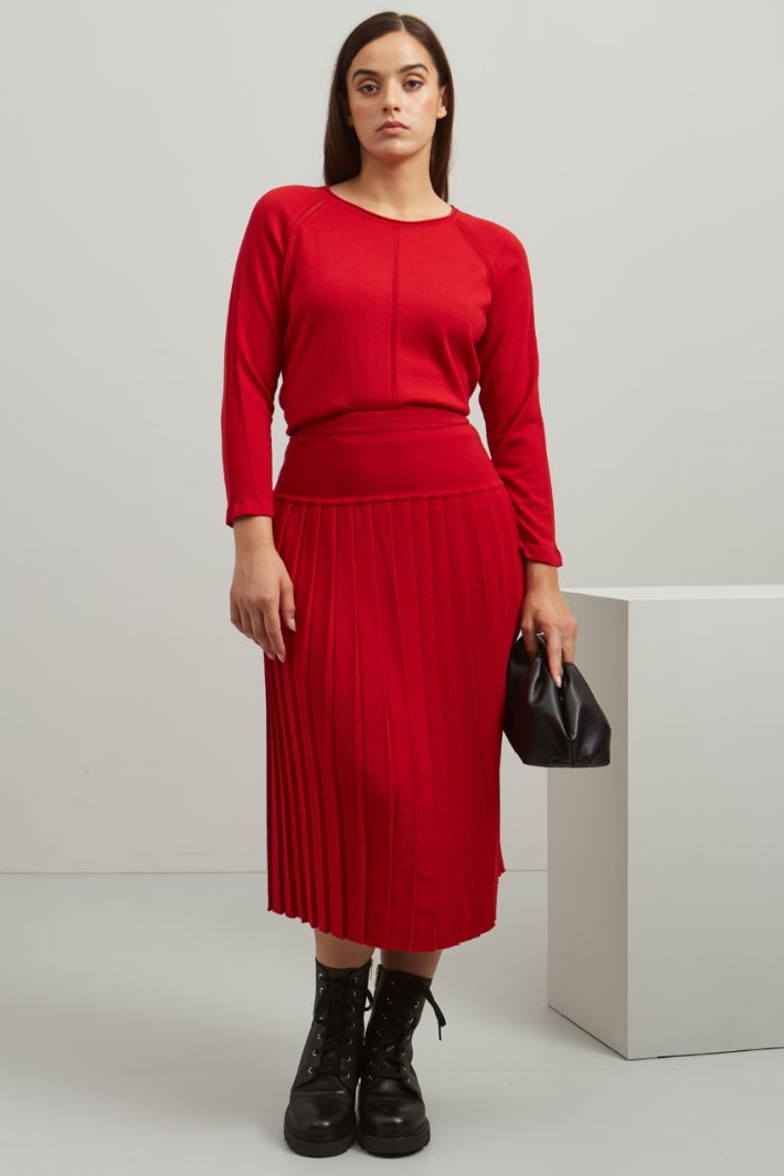 Maglia in lana  - ROSSO - Fashion Market