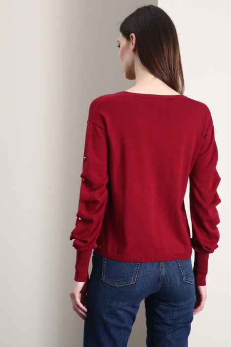 Maglia traforata con perline - Fashion Market