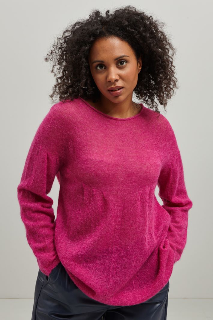 Maglia in mohair e alpaca  - MAGENTA - Fashion Market - 2