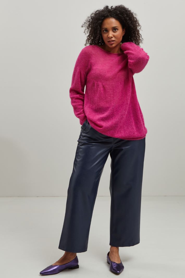 Maglia in mohair e alpaca  - MAGENTA - Fashion Market
