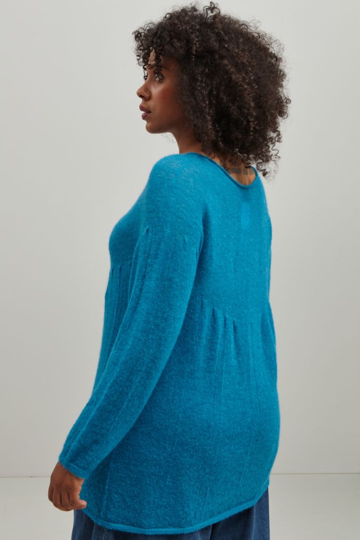 Maglia in mohair e alpaca  - TURCHESE - Fashion Market - 4