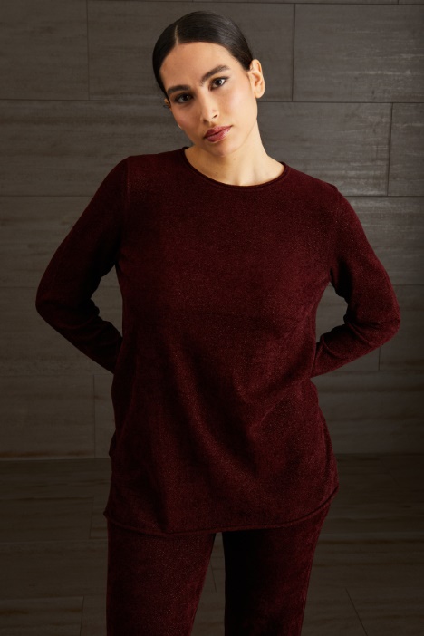 Maglia in ciniglia lamè - Fashion Market