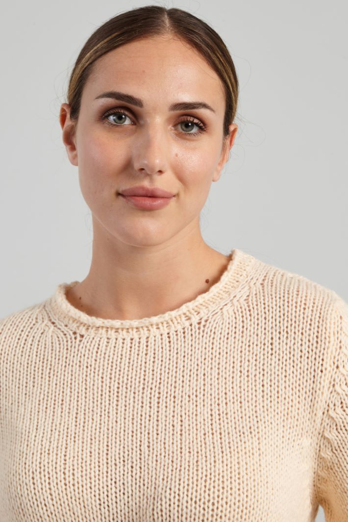 Maglia lunga con spacchi - ROSA TRASPARENTE - Fashion Market - 3