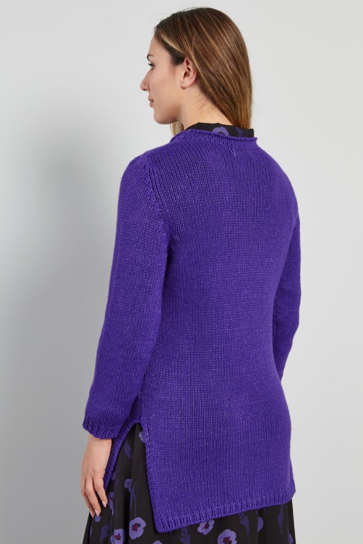 Maglia lunga con spacchi - VIOLA - Fashion Market - 4