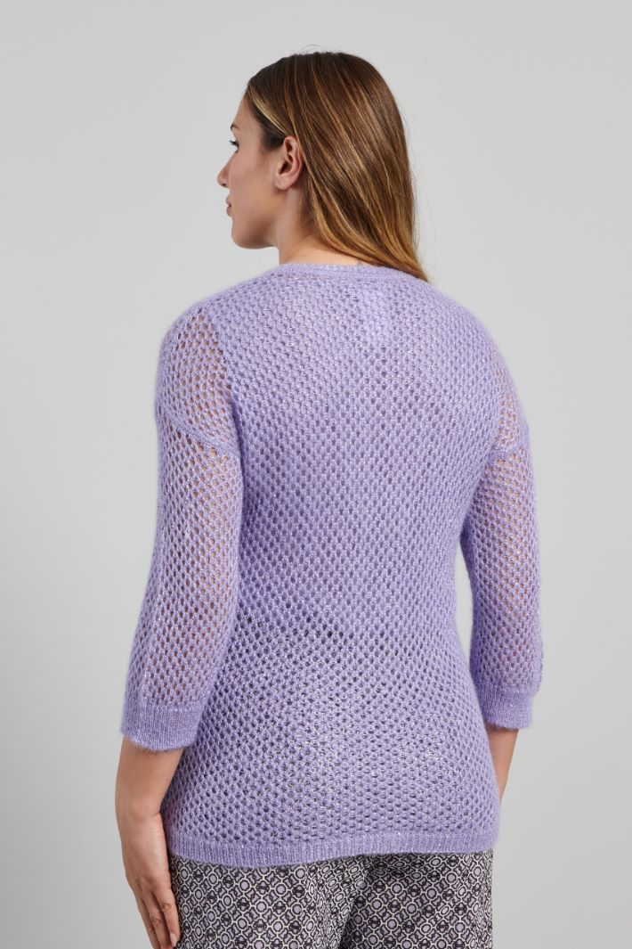 Maglia traforata in alpaca - LILLA - Fashion Market - 4