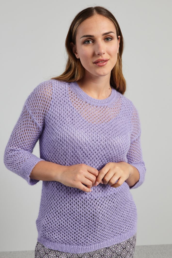 Maglia traforata in alpaca - LILLA - Fashion Market - 2