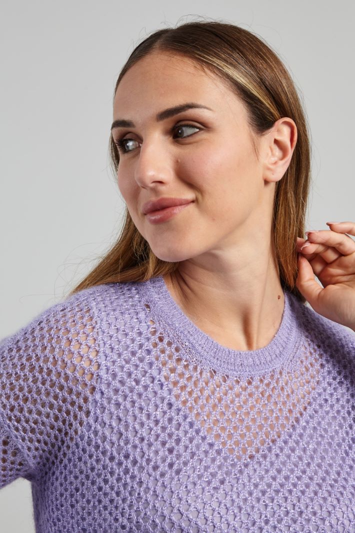 Maglia traforata in alpaca - LILLA - Fashion Market - 3