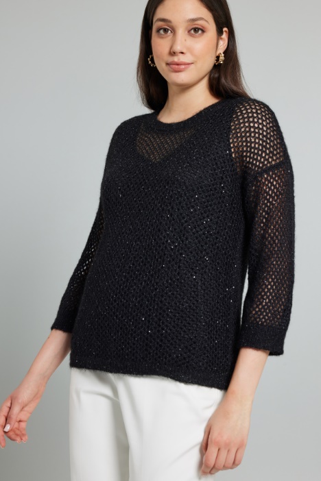 Maglia traforata in alpaca - Fashion Market