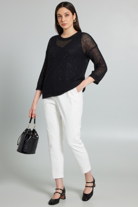 Maglia traforata in alpaca - Fashion Market