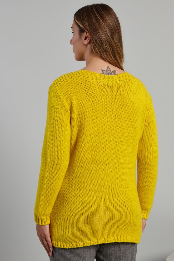 Maglia con scollo a barchetta - GIALLO SOLE - Fashion Market - 4
