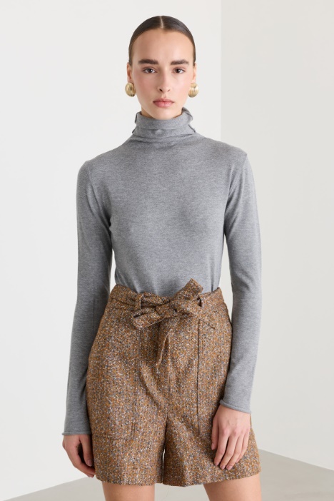 Maglia a collo alto in viscosa - Fashion Market