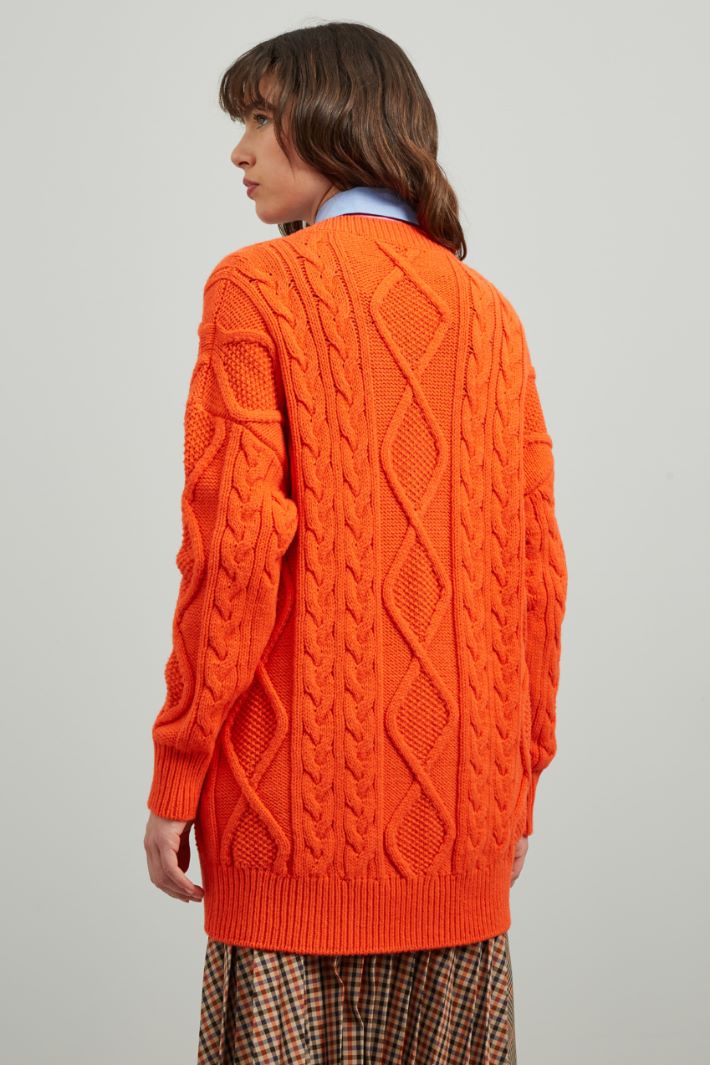 Maglia con scollo a V - ARANCIONE - Fashion Market - 4
