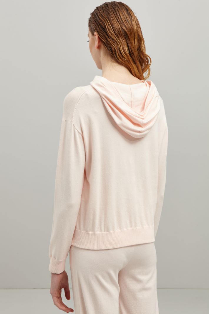 Maglia con cappuccio - ROSA - Fashion Market - 4