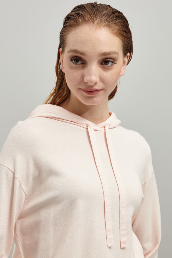 Maglia con cappuccio - ROSA - Fashion Market - 3