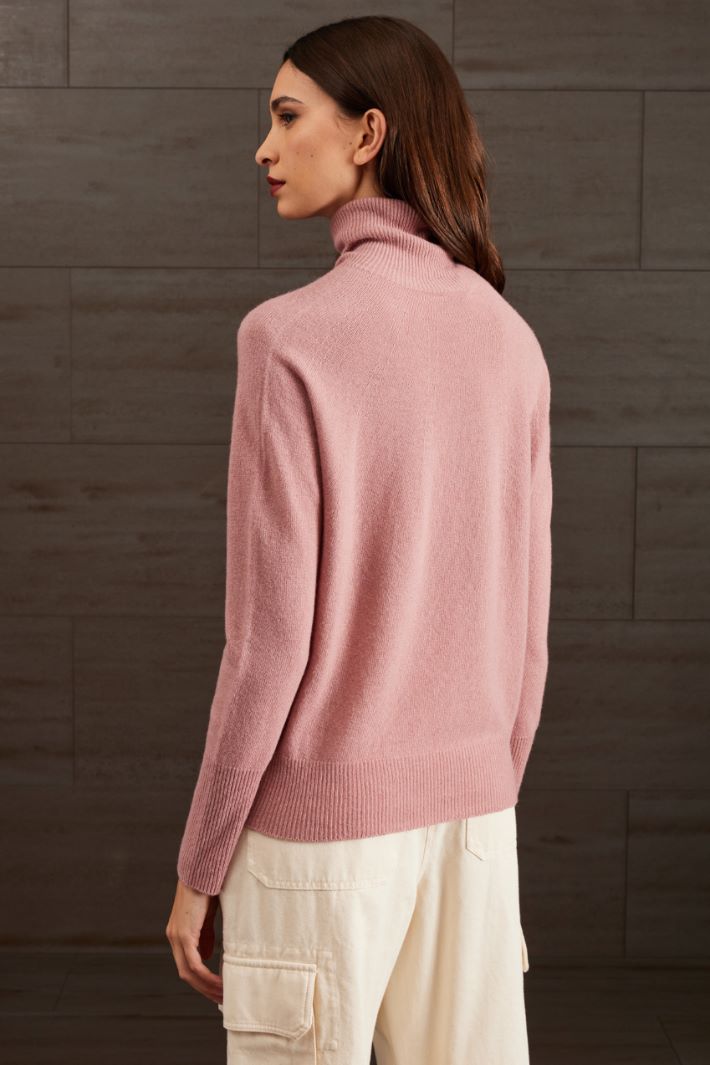 Maglia con collo alto - ROSA ANTICO - Fashion Market - 4