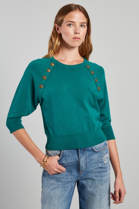 Maglia con bottoni in metallo - Fashion Market
