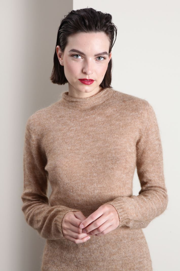 Maglia in filato di mohair - CAMMELLO - Fashion Market - 3