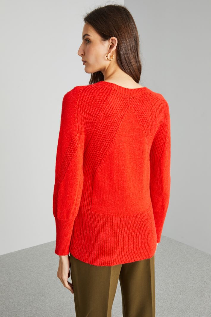 Maglia in alpaca - ROSSO FUOCO - Fashion Market - 4