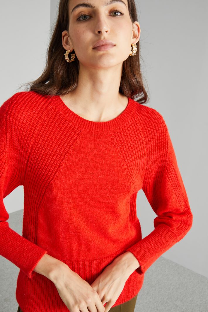 Maglia in alpaca - ROSSO FUOCO - Fashion Market - 3