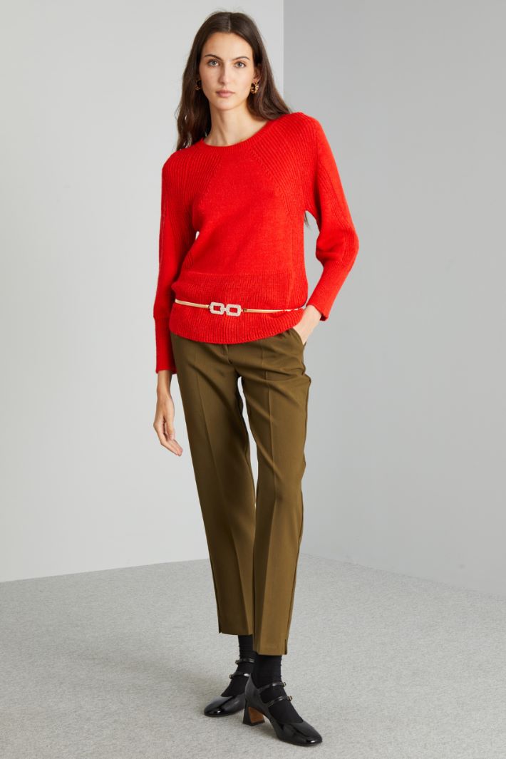 Maglia in alpaca - ROSSO FUOCO - Fashion Market