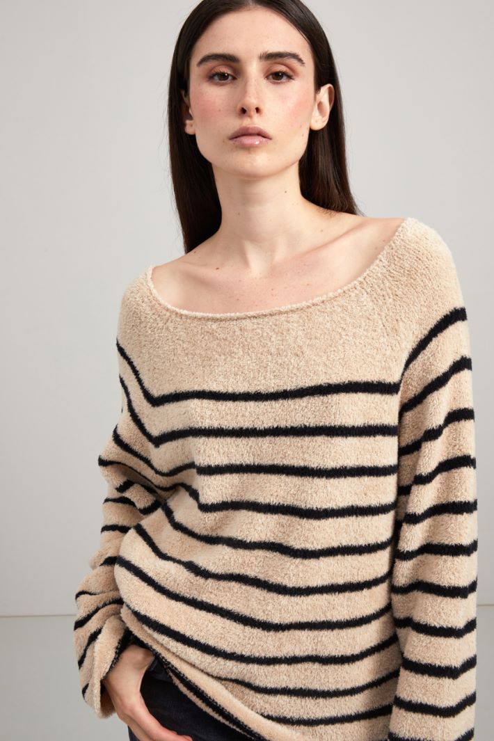 Maglia morbida in cotone - SABBIA NERO - Fashion Market - 3