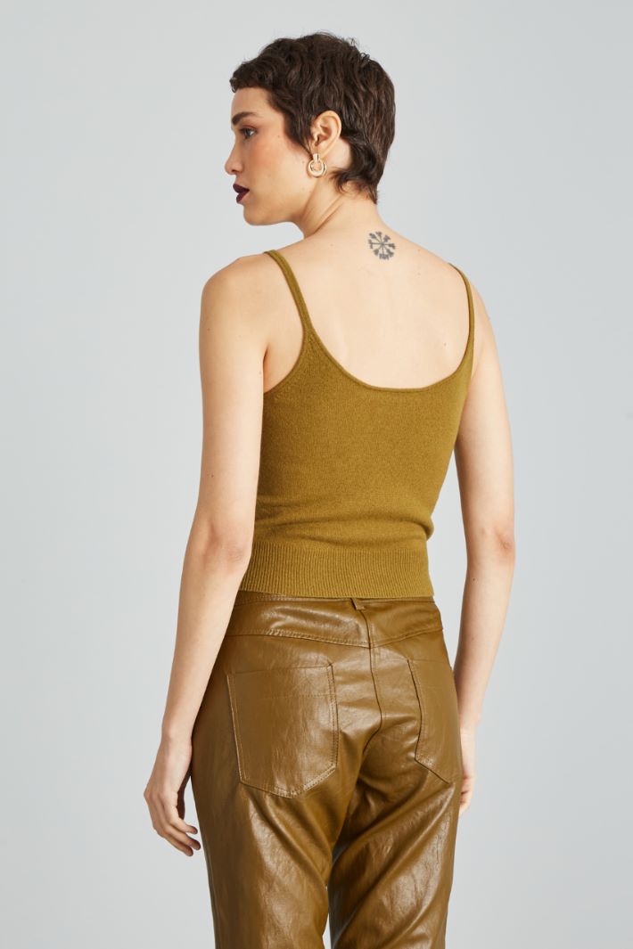 Top in maglia di lana - VERDE OLIVA - Fashion Market - 4