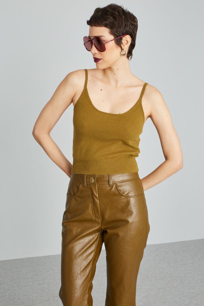 Top in maglia di lana - VERDE OLIVA - Fashion Market - 2
