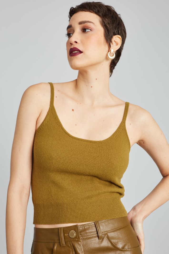 Top in maglia di lana - VERDE OLIVA - Fashion Market - 3