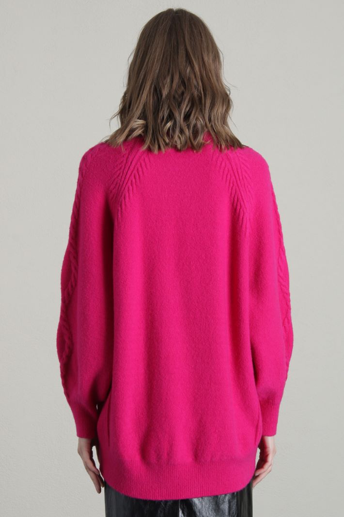Maglia a trecce - FUXIA - Fashion Market - 3