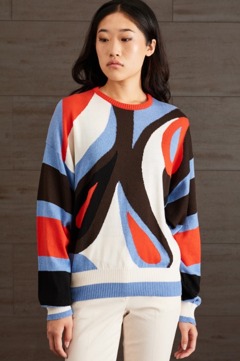 Maglia con intarsio - Fashion Market