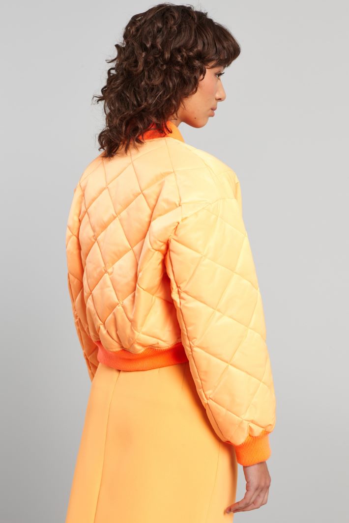 Imbottito corto in duchesse - ARANCIONE - Fashion Market - 4