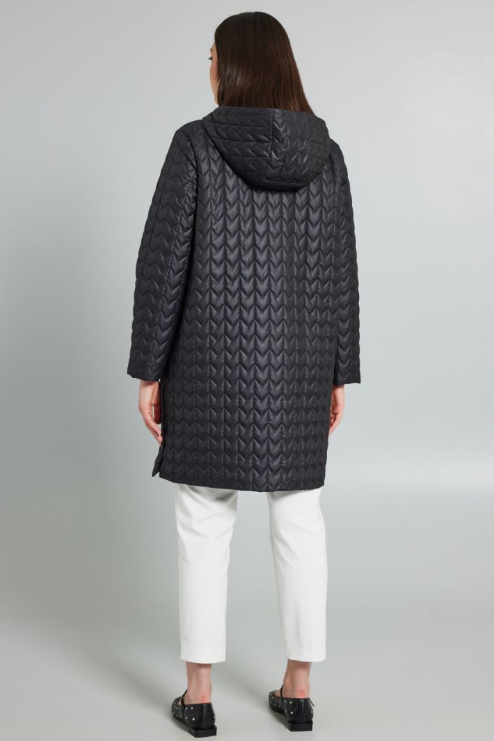 Imbottito in raso opaco - NERO - Fashion Market - 4