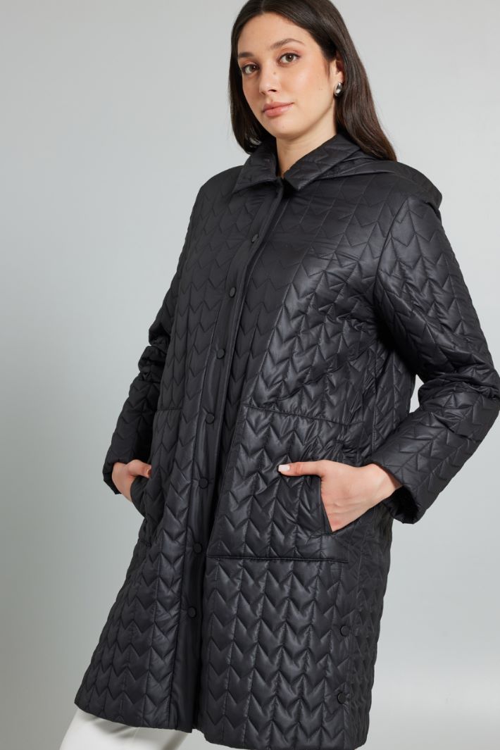 Imbottito in raso opaco - NERO - Fashion Market - 2
