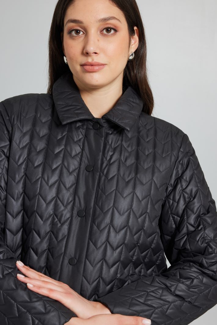 Imbottito in raso opaco - NERO - Fashion Market - 3