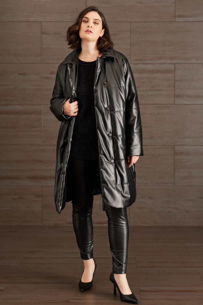 Imbottito in similpelle - NERO - Fashion Market