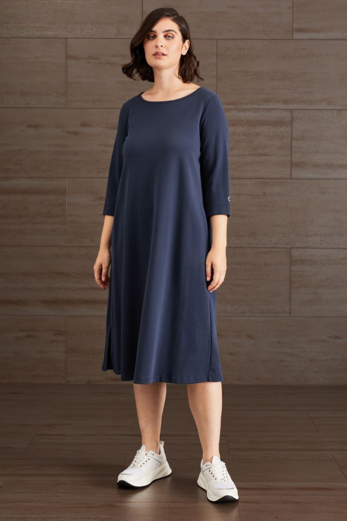 Abito in jersey di cotone - BLU SCURO - Fashion Market - 2
