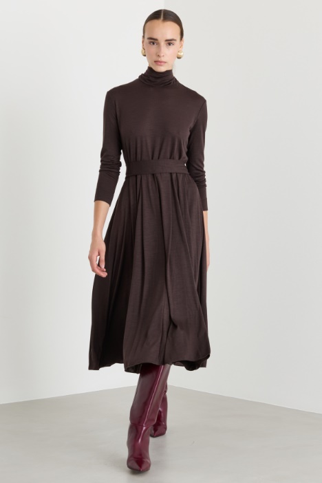 Abito midi in jersey di lana - Fashion Market