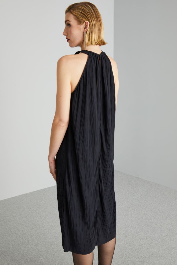 Abito con scollo all'americana - NERO - Fashion Market - 4