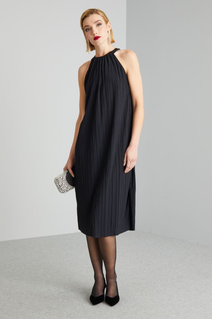 Abito con scollo all'americana - NERO - Fashion Market