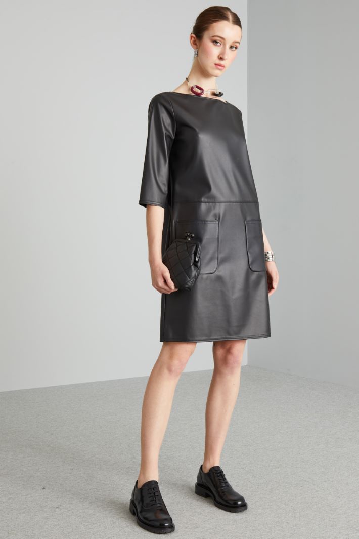 Abito con tasche  - NERO - Fashion Market