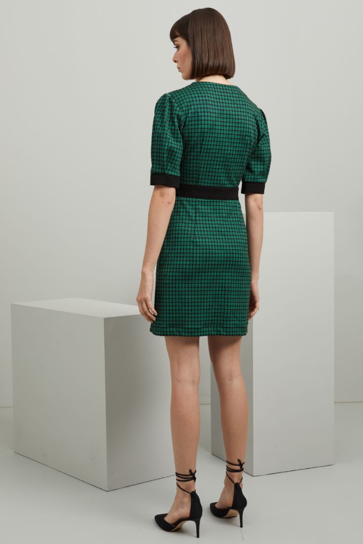 Abito corto in jersey - NERO VERDE - Fashion Market - 4
