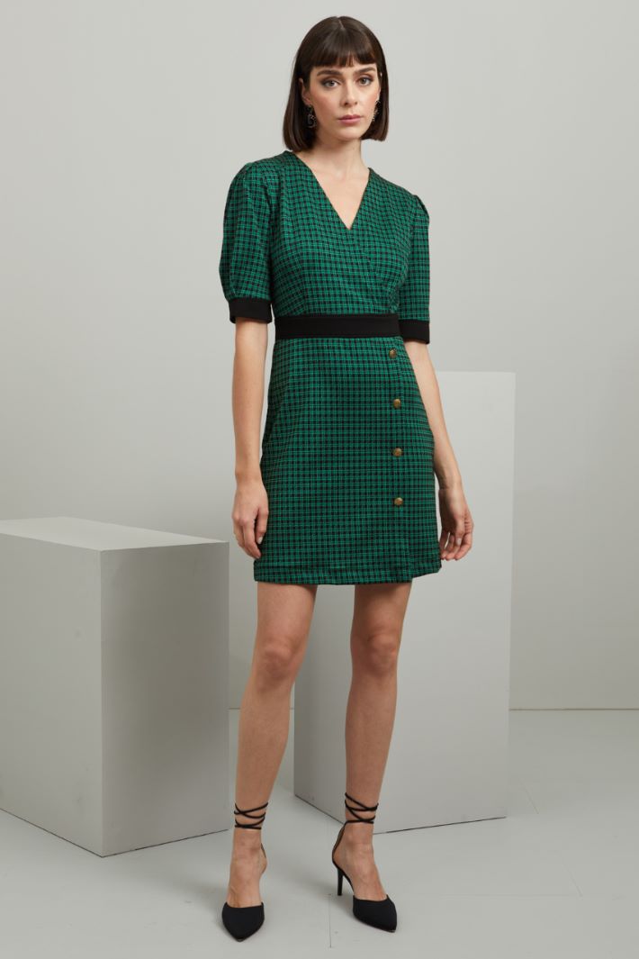 Abito corto in jersey - NERO VERDE - Fashion Market - 2