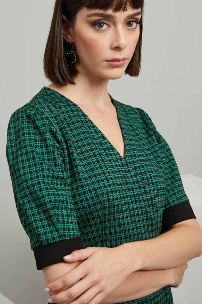 Abito corto in jersey - NERO VERDE - Fashion Market - 3