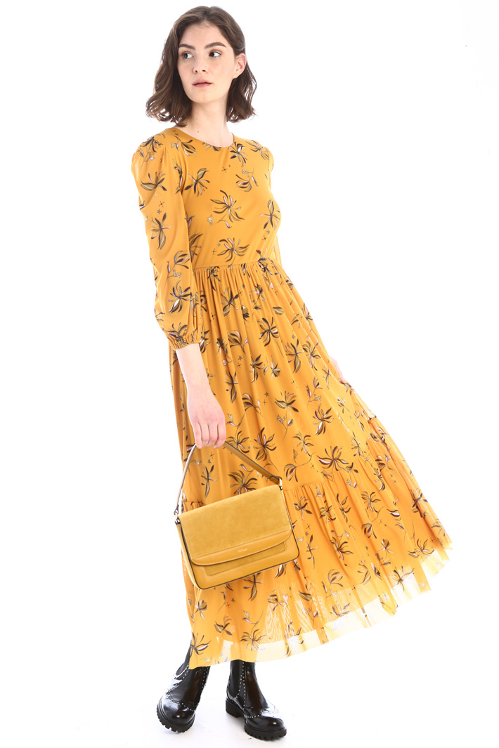Abito lungo a fantasia - GIALLO - Fashion Market